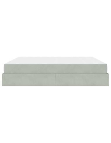 Struttura letto con materasso 2 pcs Grigio chiaro Velluto