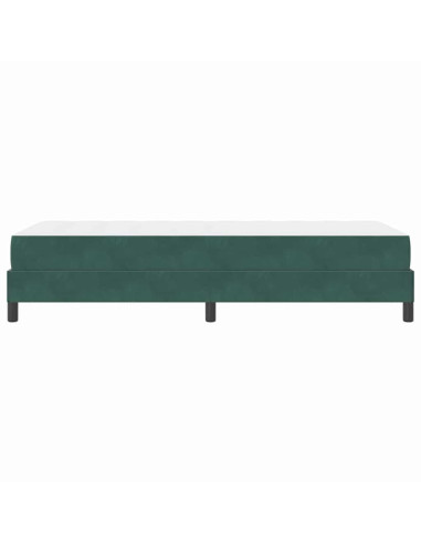 Letto a molle con materasso Verde Scuro 90 x 210 cm Tessuto