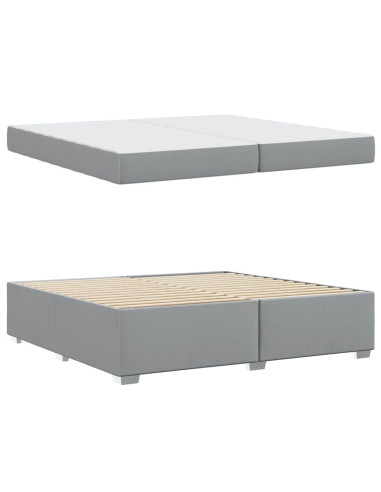 Struttura del letto Grigio chiaro 200 x 200 cm Tessuto