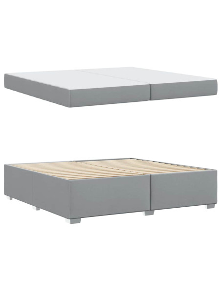 Struttura del letto Grigio chiaro 200 x 200 cm Tessuto