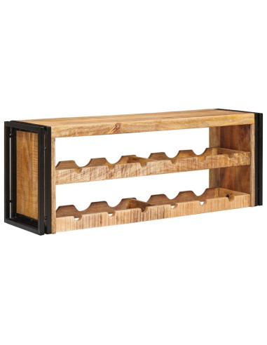 Portabottiglie 100 x 45 x 33 cm Legno di Mango Grezzo Massiccio