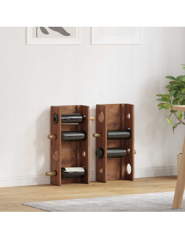 Scaffale Marrone 24 x 13 x 54 cm Legno di Mogano Massello