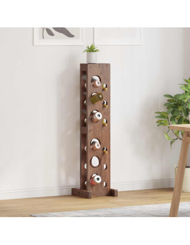 Scaffale Marrone 20 x 25 x 100 cm Legno di Mogano Massello