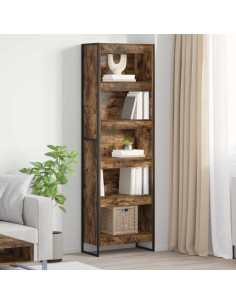 Armadio per Libri 2 pcs Quercia Fumosa 80 x 30 x 155 cm