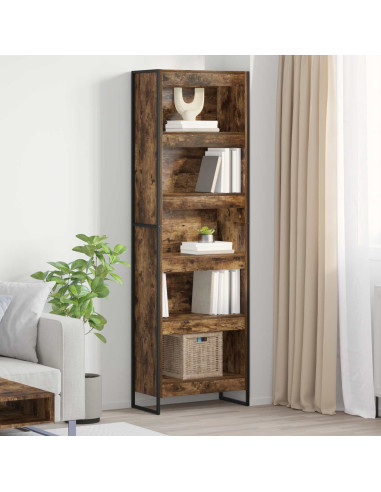 Armadio per Libri 2 pcs Quercia Fumosa 80 x 30 x 155 cm