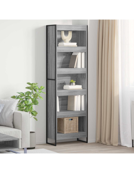 Armadio per Libri 2 pcs Grigio Sonoma 80 x 30 x 155 cm