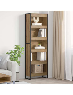 Armadio per Libri 2 pcs Rovere Artigianale 80 x 30 x 155 cm