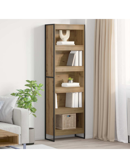 Armadio per Libri 2 pcs Rovere Artigianale 80 x 30 x 155 cm