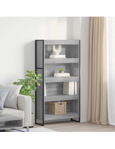 Armadio per Libri 2 pcs Grigio Sonoma 80 x 30 x 155 cm