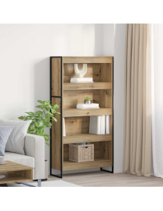 Armadio per Libri 2 pcs Rovere Artigianale 80 x 30 x 155 cm