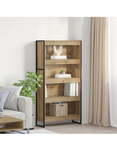 Armadio per Libri 2 pcs Rovere Artigianale 80 x 30 x 155 cm