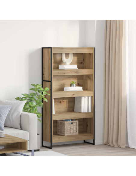 Armadio per Libri 2 pcs Rovere Artigianale 80 x 30 x 155 cm