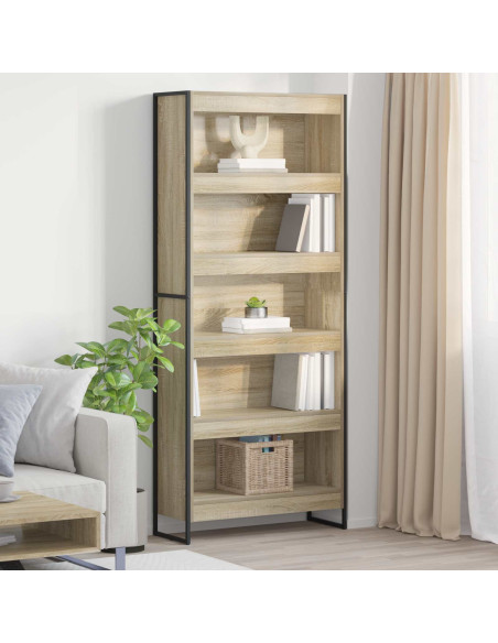 Armadio per Libri 2 pcs Sonoma 80 x 30 x 155 cm