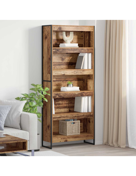 Armadio per Libri 2 pcs Legno vecchio 80 x 30 x 155 cm