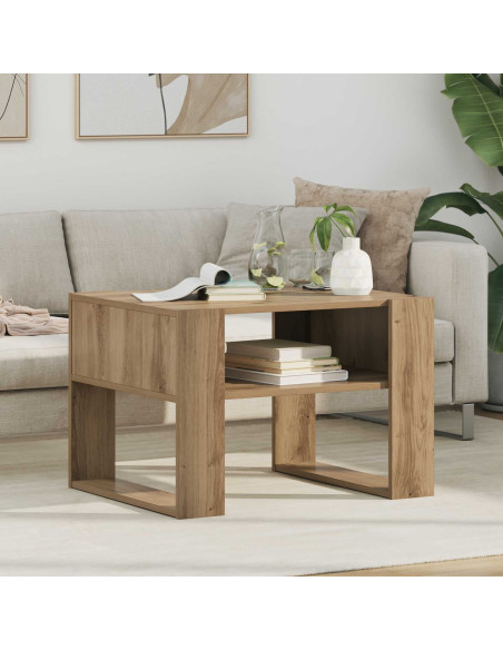 Tavolino da salotto Rovere artigianale 66 x 53 x 45 cm