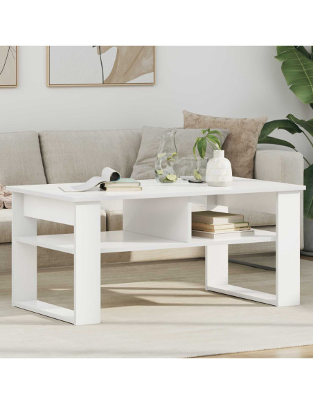Tavolino da salotto Bianco 96 x 54 x 44 cm Legno multistrato