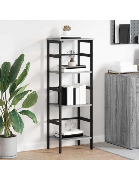 Libreria Grigio Sonoma 40 x 29,5 x 115 cm Legno multistrato