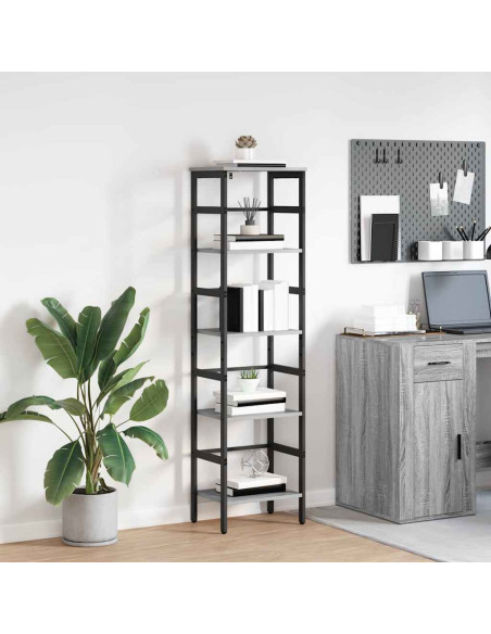 Libreria Grigio Sonoma 40 x 29,5 x 149 cm Legno multistrato