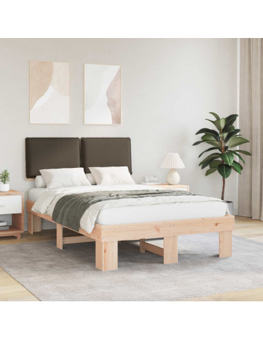 Letto con Testiera Rivestita Talpa 120 x 190 cm Pino massello
