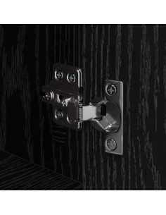 Armadio da Notte Rovere nero Legno multistrato