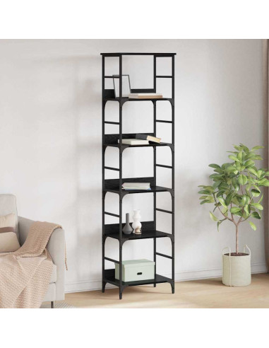 Libreria Rovere Nero 50 x 33 x 188,5 cm Legno multistrato