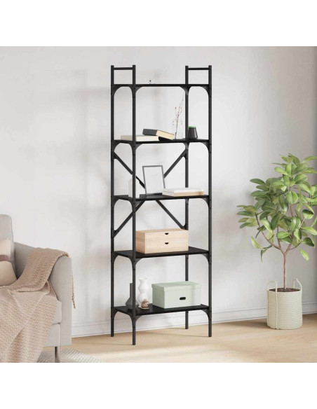 Libreria Rovere Nero 56 x 32 x 174 cm Legno multistrato