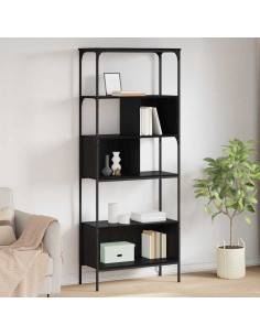 Libreria Rovere Nero 76 x 33 x 188,5 cm Legno multistrato