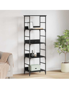 Libreria Rovere Nero 50 x 33 x 153 cm Legno multistrato