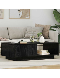 Tavolino da salotto con cassetto Rovere Nero 95 x 55 x 31 cm