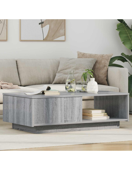 Tavolino da salotto con cassetto Grigio Sonoma 95 x 55 x 31 cm