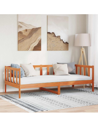 Struttura del letto Marrone cerato 90 x 190 cm Pino massello