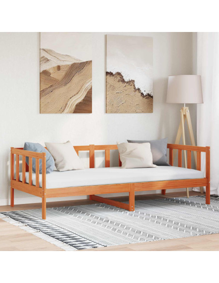 Struttura del letto Marrone cerato 90 x 190 cm Pino massello