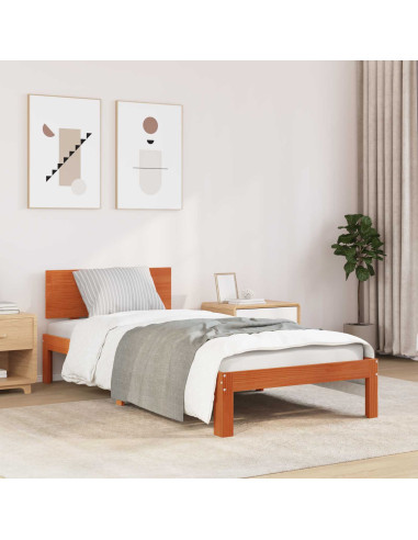 Struttura del letto Marrone cerato 70 x 190 cm Pino massello