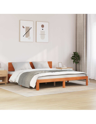 Struttura del letto Marrone cerato 180 x 200 cm Pino massello