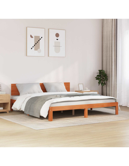 Struttura del letto Marrone cerato 180 x 200 cm Pino massello