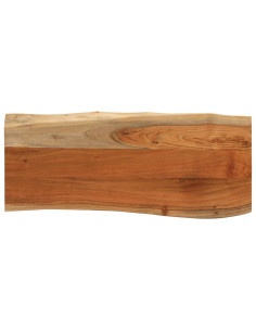 Piano Tavolo 80x40x3,8 cm Rettangolare Legno Acacia Bordi Vivi