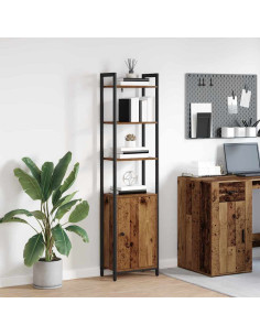 Armadio per Libri Legno vecchio 40 x 24 x 161 cm