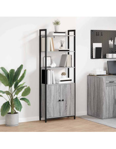 Armadio per Libri Grigio Sonoma 60 x 24 x 161 cm