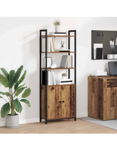 Armadio per Libri Legno vecchio 60 x 24 x 161 cm