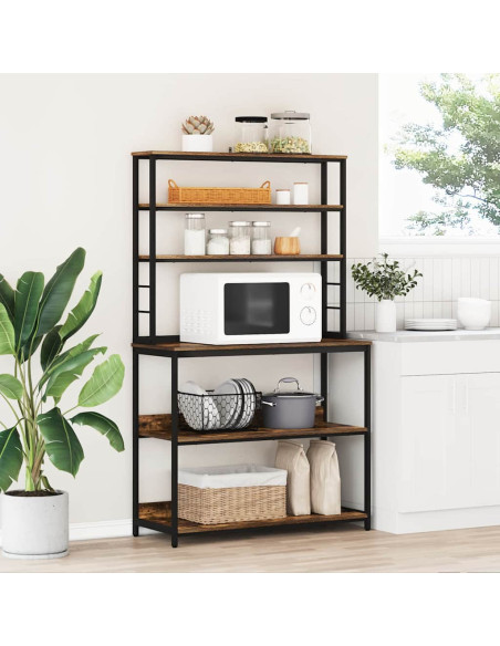 Mensola da cucina Rovere fumé 100 x 40 x 168 cm