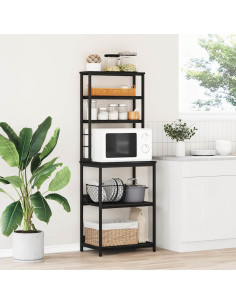 Mensola da cucina Rovere Nero 60 x 40 x 168 cm