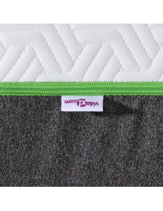 Materasso Bianco e Grigio 120 x 200 cm Tessuto Jacquard