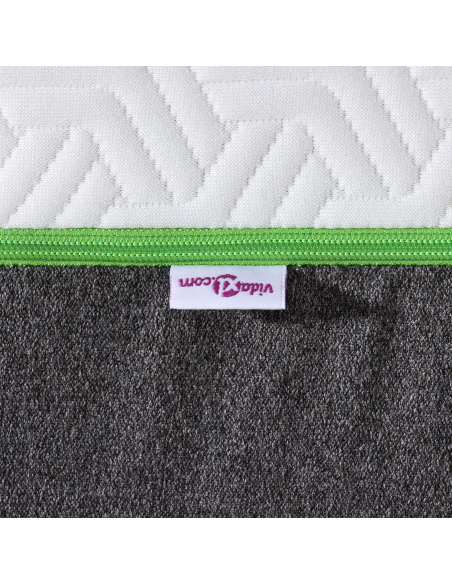 Materasso Bianco e Grigio 120 x 200 cm Tessuto Jacquard