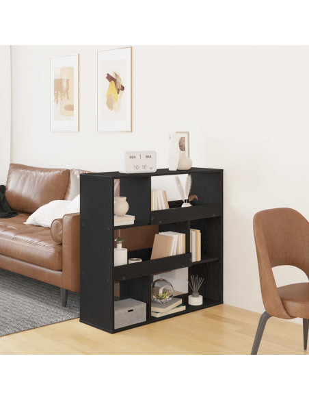 Scaffale per Libri Rovere Nero 100 x 33 x 94,5 cm