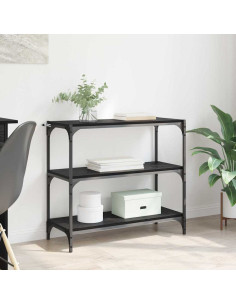 Armadio per Libri Rovere Nero 80 x 33 x 70,5 cm