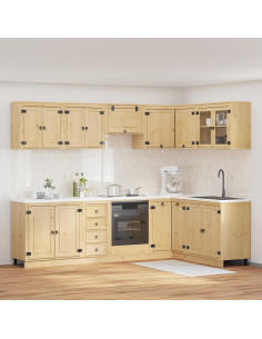 Armadietto con cassetto con porta 10 pcs Miele Pino massello