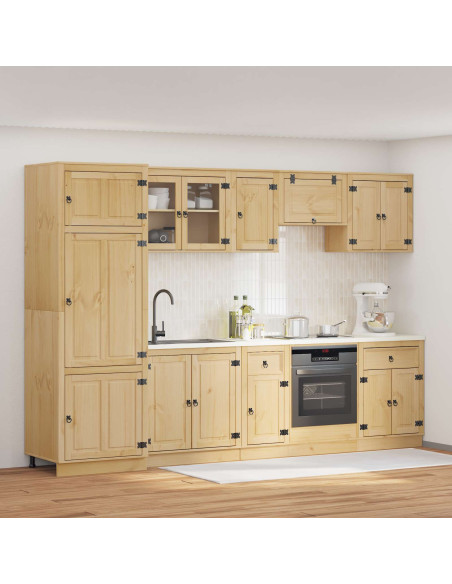 Armadietto con cassetto con porta 9 pcs Miele Pino massello