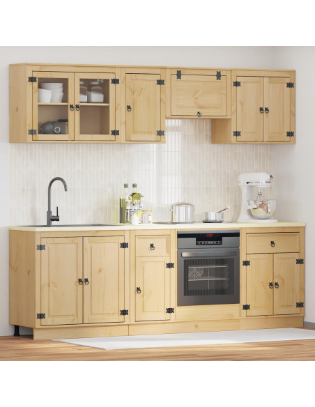 Armadietto con cassetto con porta 8 pcs Miele Pino massello