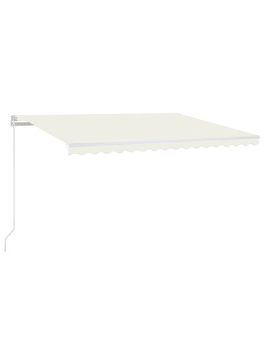 Tenda da Sole Retrattile Manuale LED 450x350 cm Crema
