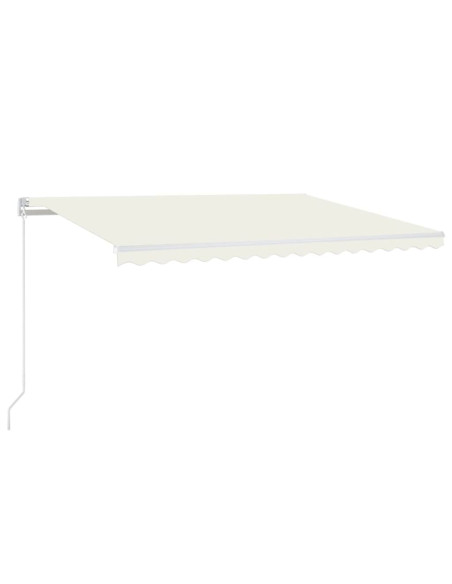 Tenda da Sole Retrattile Manuale LED 450x350 cm Crema